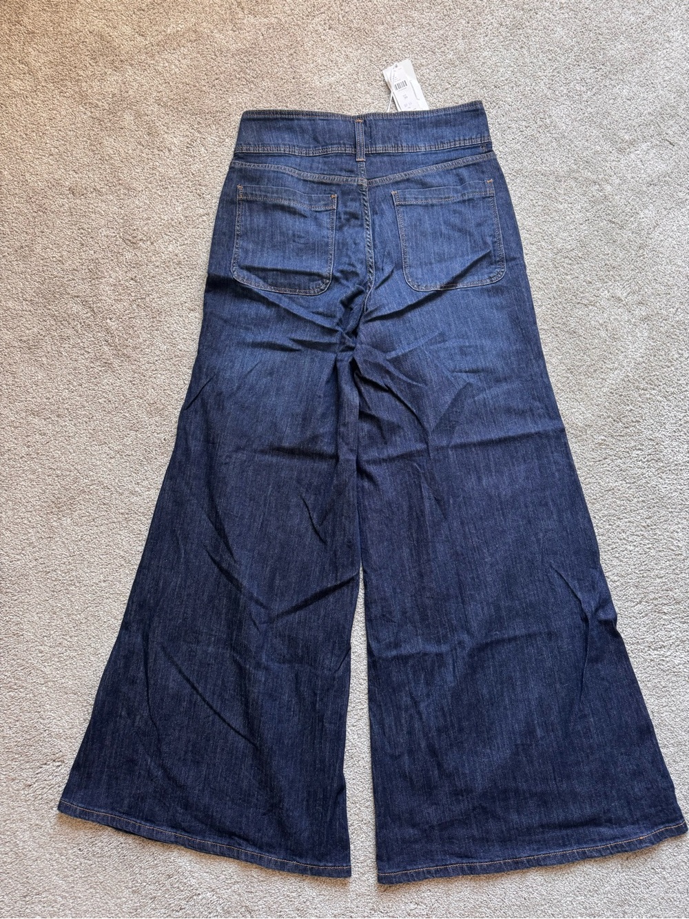 Pilcro Indigo Wide-Leg Flare Jeans - Picture 2 of 6